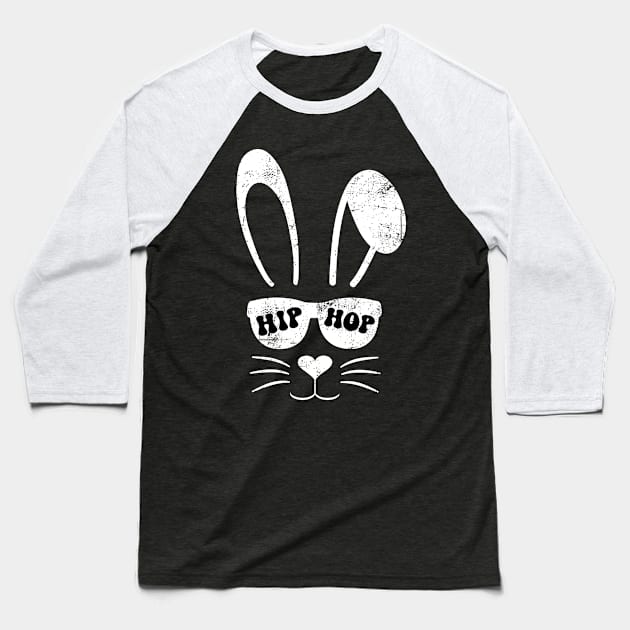 Hip Hop Bunny Vintage Baseball T-Shirt by Rayrock76